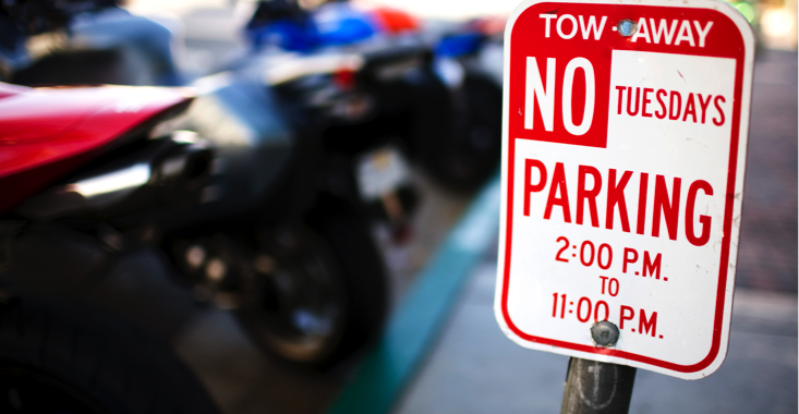 No Parking Zone sign on public property