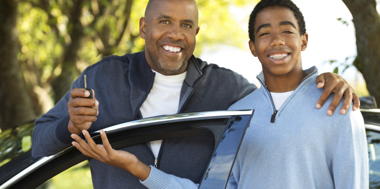 Father Hands Teen Son Car Keys